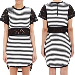 Sea NY Breton Striped Lace Cutout Dress